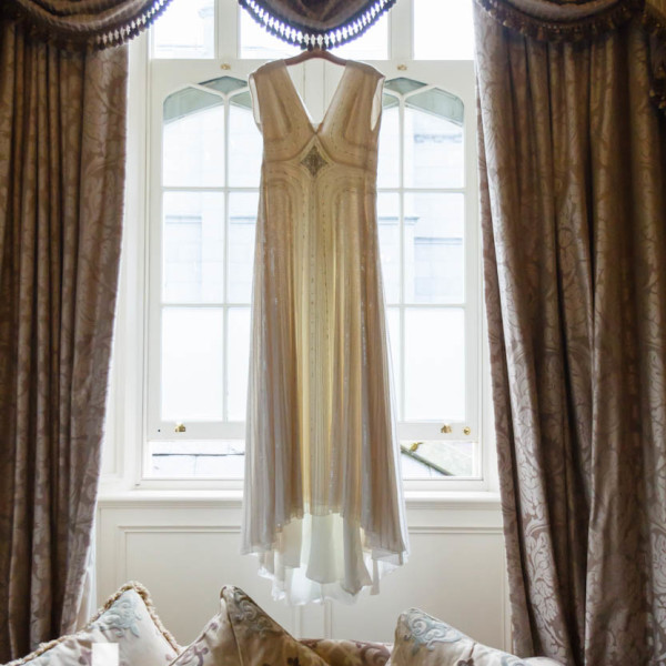 wedding dress at Kilronan Castle