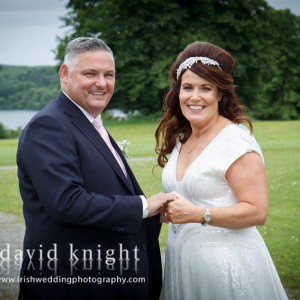 bride and groom at Kilronan Castle