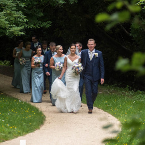 wedding party at Glencar Waterfall